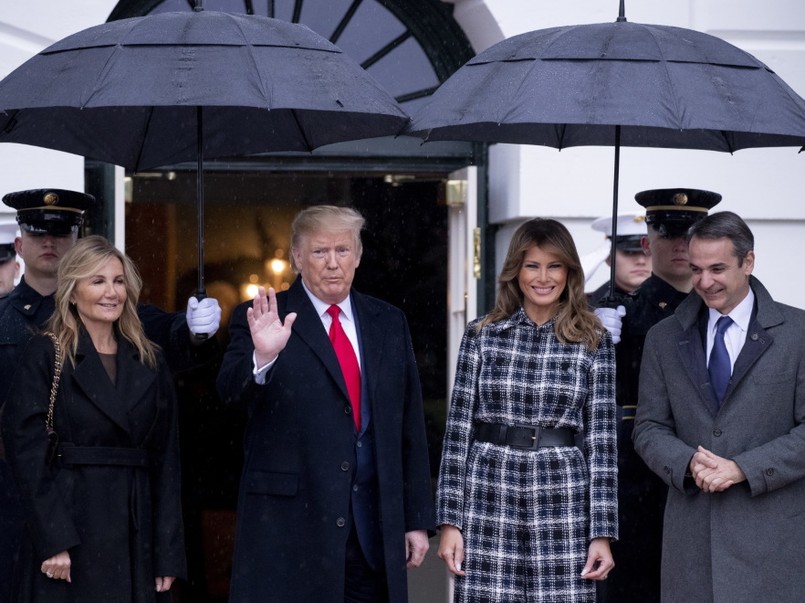 Mareva Grabowski; Donald Trump; Melania Trump; Kyriakos Mitsotakis