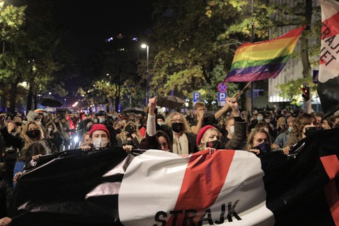 Protest przed siedzibą Trybunału Konstytucyjnego, Warszawa, 22 października 2020 r.