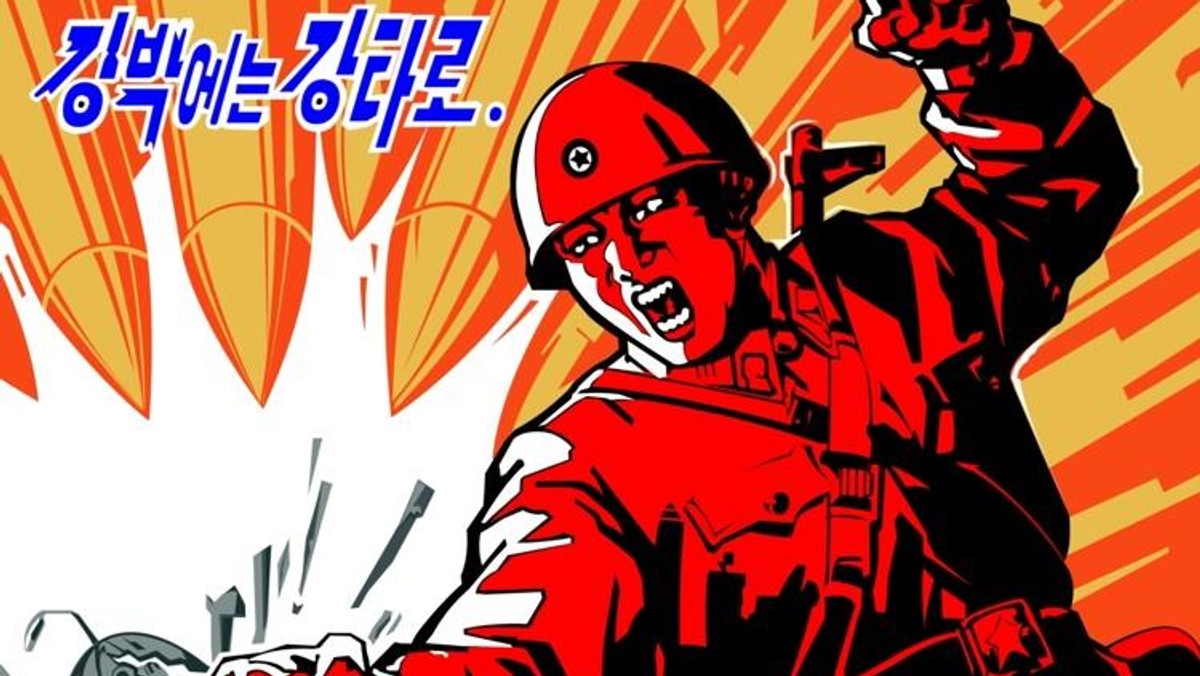 Korea Północna plakat propagandowy