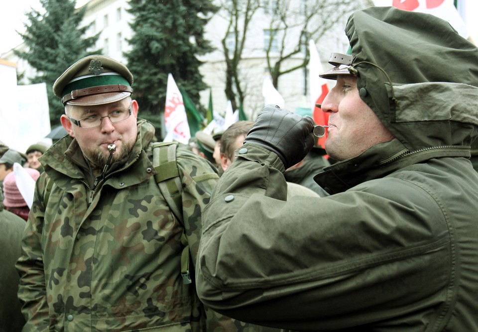 WARSZAWA SEJM PROTEST LEŚNIKÓW