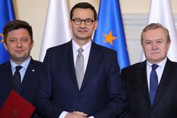 Michał Dworczyk, Mateusz Morawiecki i Piotr Gliński