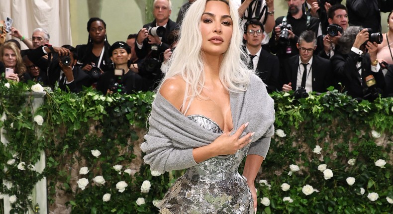 Kim Kardashian attends the 2024 Met Gala.Jamie McCarthy/Getty Images