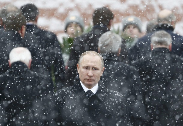 Russian President Putin attends wreath laying ceremony to mark Defender of Fatherland Day at Tomb of