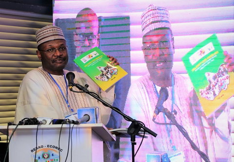 INEC Chairman, Mahmood Yakubu, during a presentation in 2019 (Guardian)