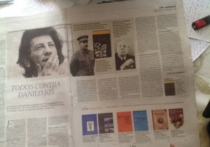 Tekst o Kišu u kulturnom dodatku dnevnog lista ABC: Svi protiv Danila Kiša