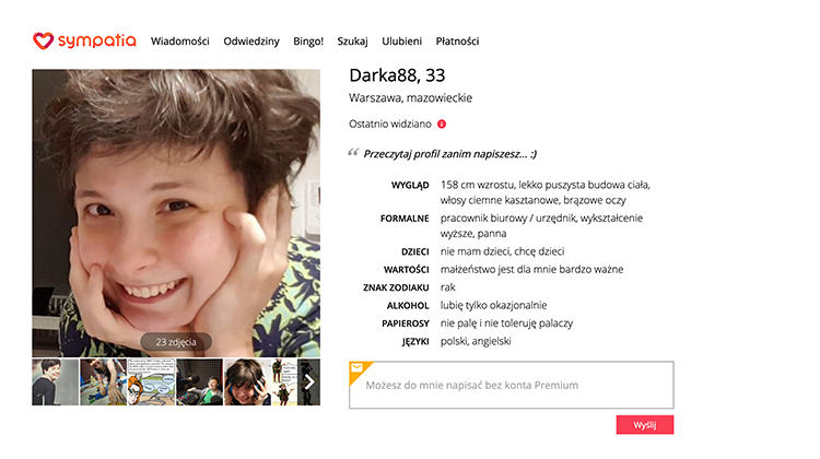 Profil Darii w Sympatii