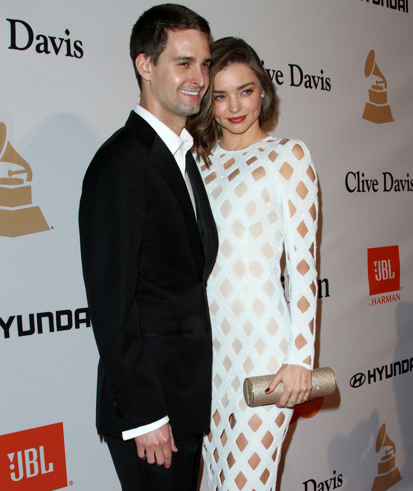 Miranda Kerr i Evan Spiegel na Clive Davis pre-Grammy gala