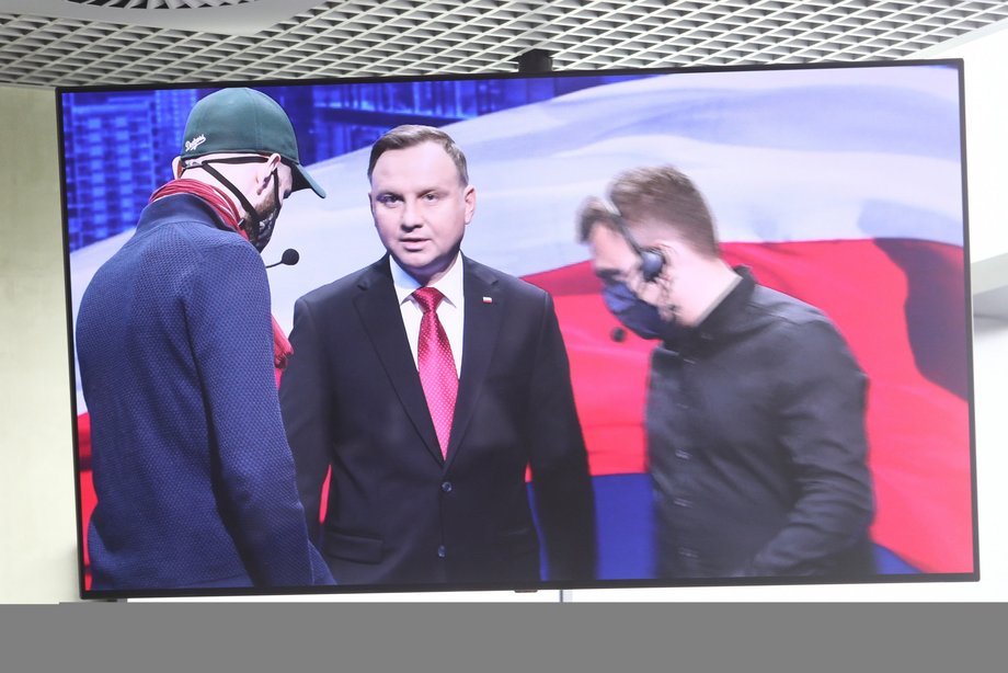 Andrzej Duda podczas przygotować do piątkowej konwencji wyborczej.