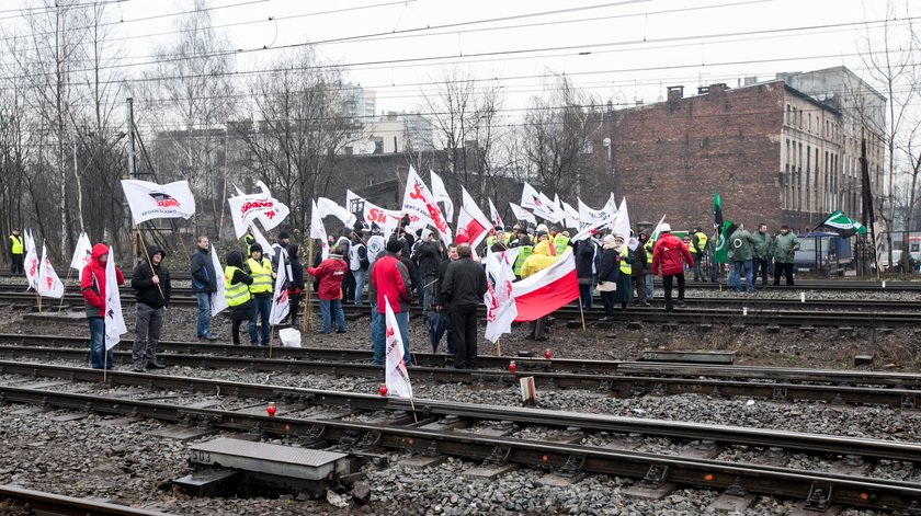 Protest górników