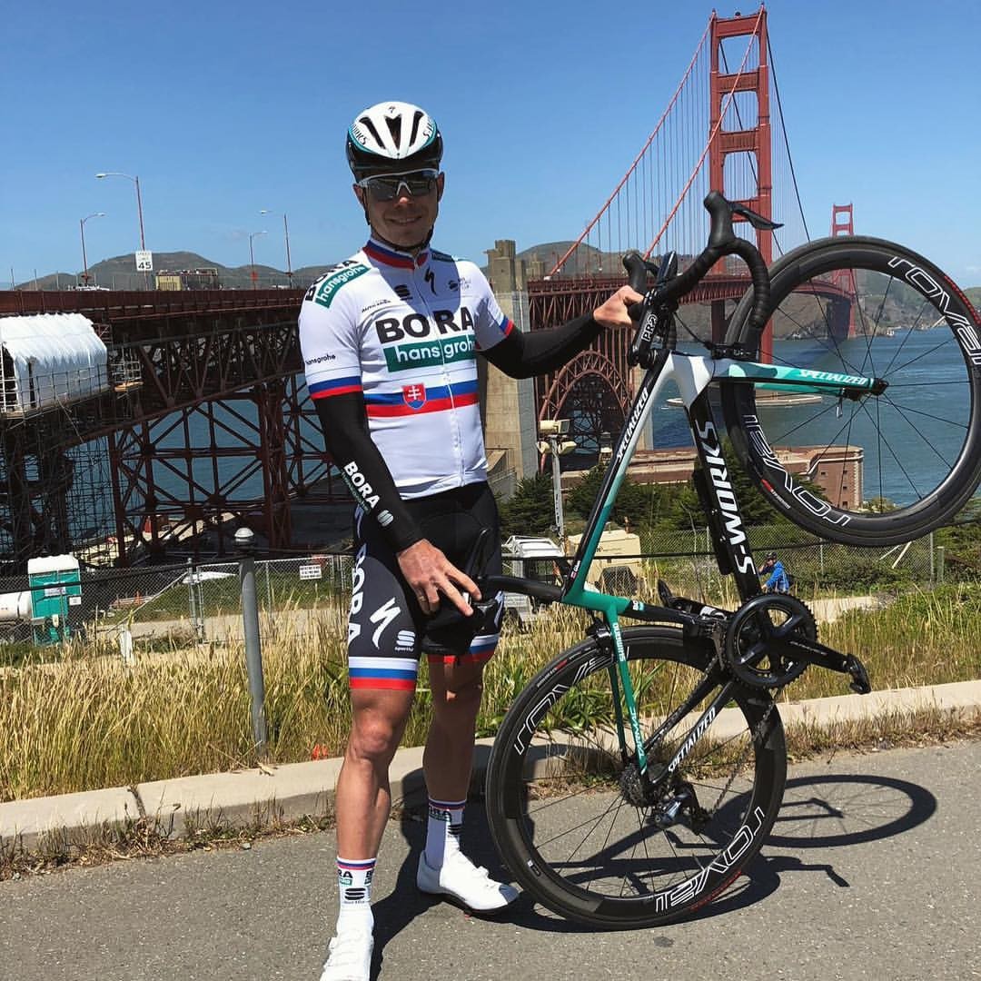 Slovenský cyklista Juraj Sagan v San Franciscu. 