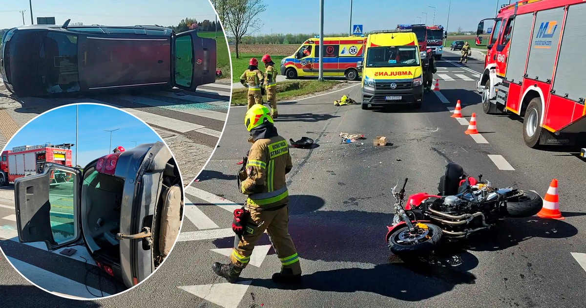 Śmiertelny czołowy – motocyklista zginął na DK62