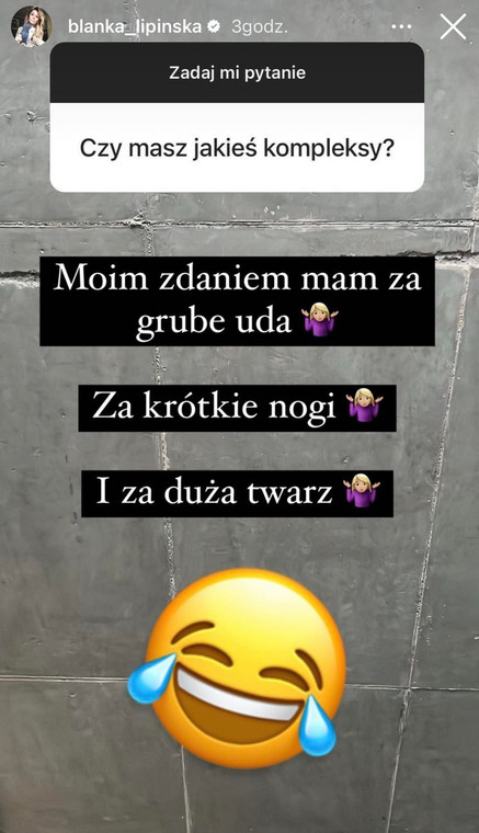 Blanka Lipińska na Instagramie