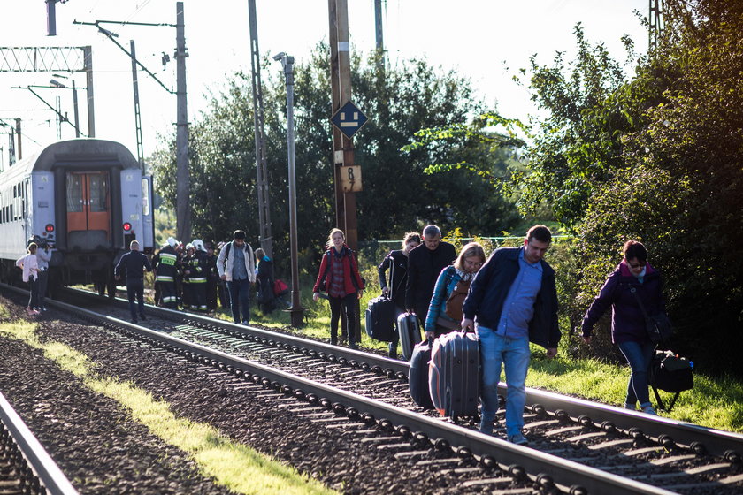 Zderzenie pociągu i drezyny w Kobylnicy