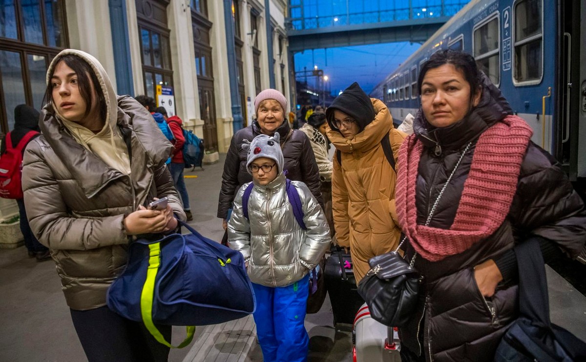 Uchodźcy z Ukrainy przybywają do Budapesztu