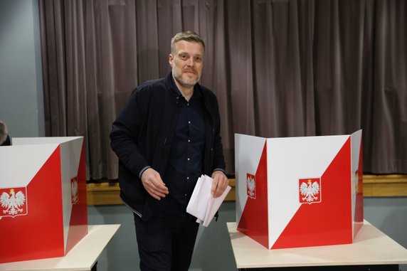 Lider Partii Razem Adrian Zandberg również oddał głos