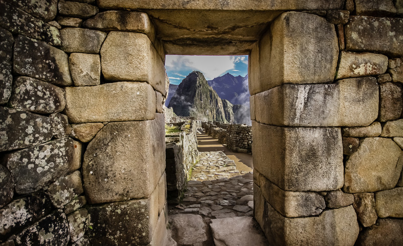 Ruiny miasta Inków Machu Picchu w Peru