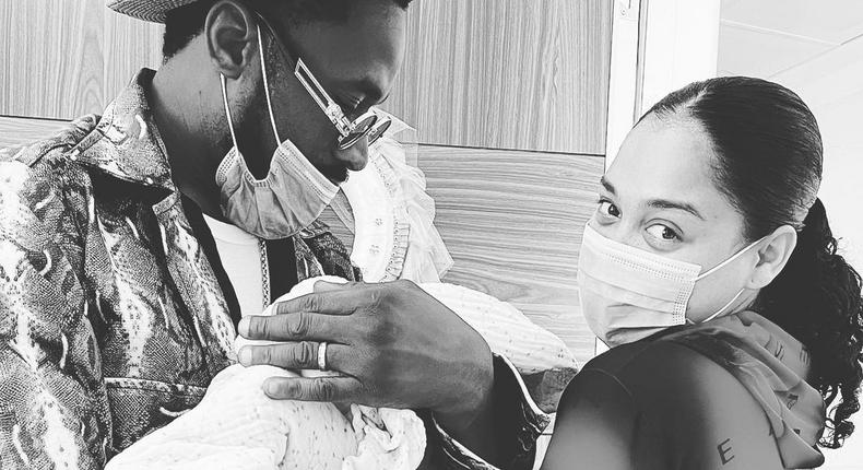 D'banj, his wife and their daughter [Instagram/IamBangaLee]