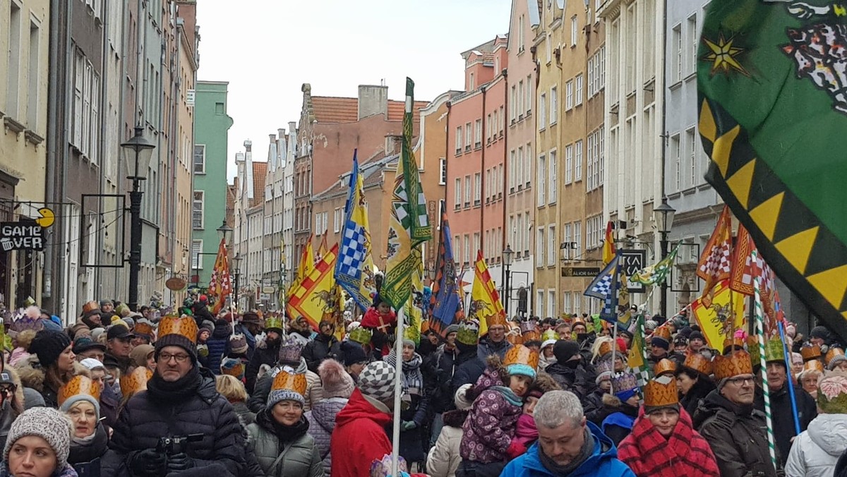 Orszak Trzech Króli w Gdańsku. Tłumy w centrum miasta