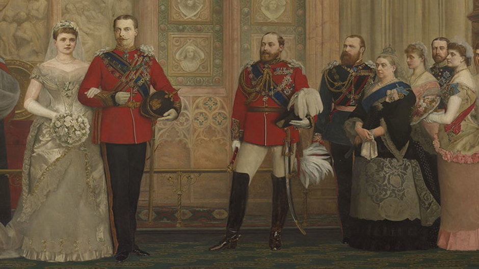 Królowa Wiktoria przygląda się zaślubinom swojego chorego na hemofilię syna Leopolda