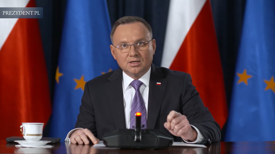 Andrzej Duda podczas szczytu klimatycznego w 2021 r.