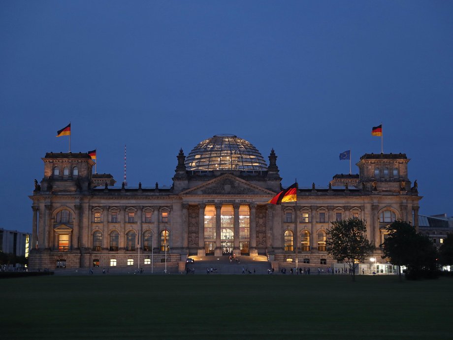 The Reichstag in Berlin, where the Bundestag sits.