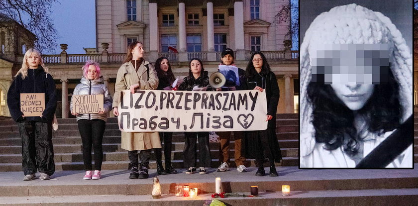 "Lizo, przepraszamy". Przejmujący protest w Poznaniu po śmierci zgwałconej 25-latki