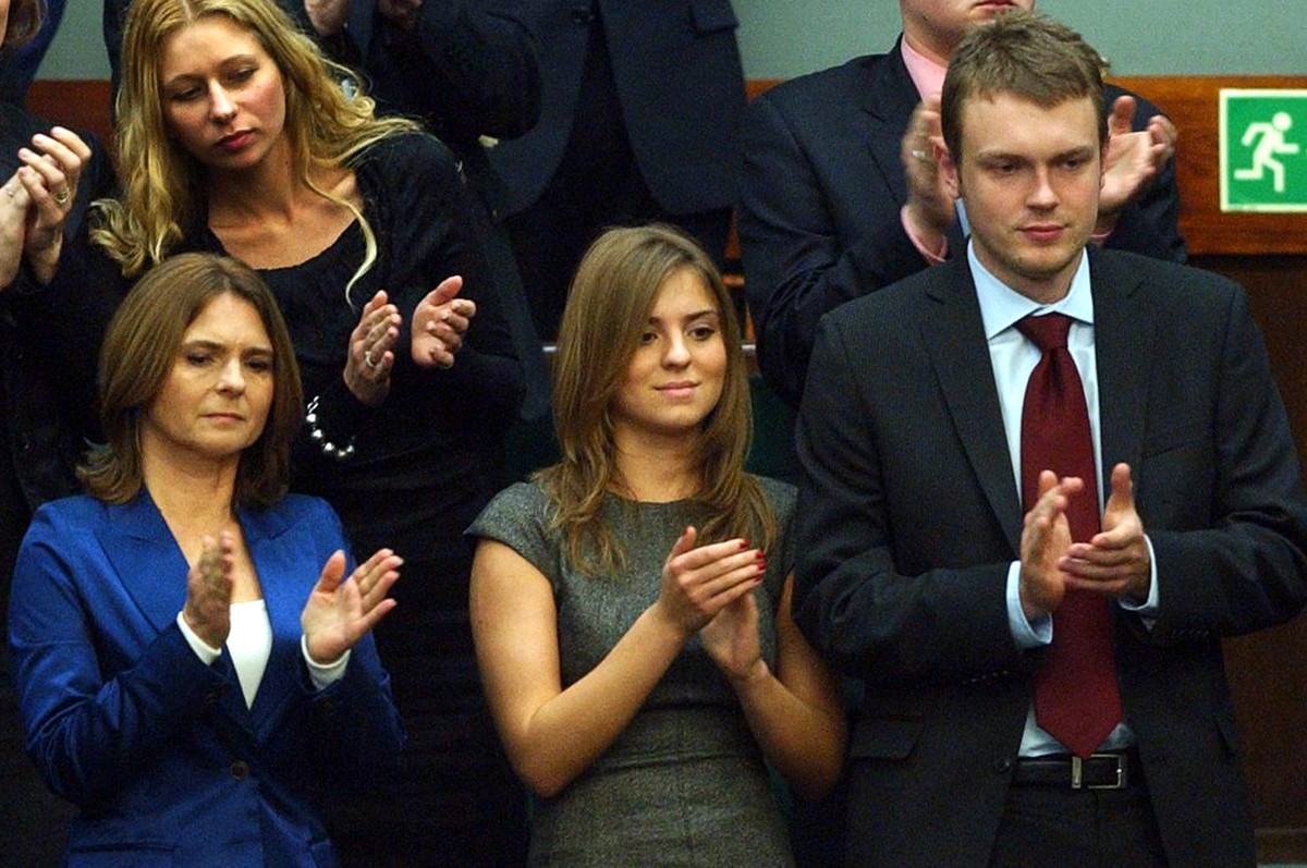 Rodzina Tusków w Sejmie podczas zaprzysiężenia rządu PO-PSL w 2007 roku