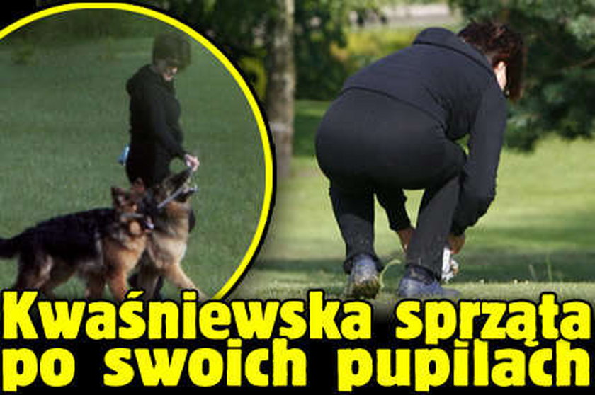 Kwaśniewska sprząta po swoich pupilach