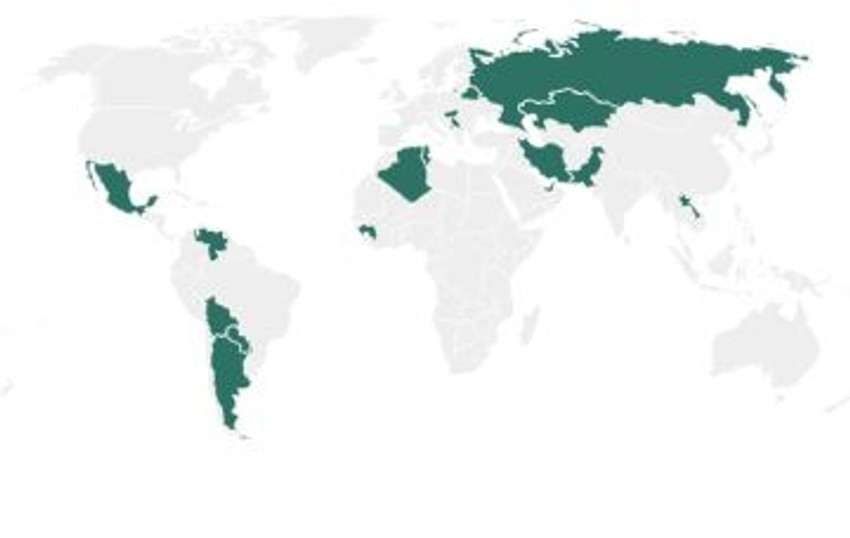 Mapa država koje koriste Sputnjik V vakcinu