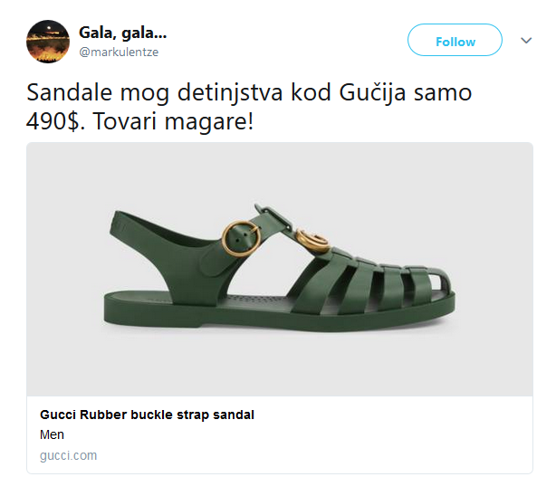 I ako je od Gučija, mnogo je