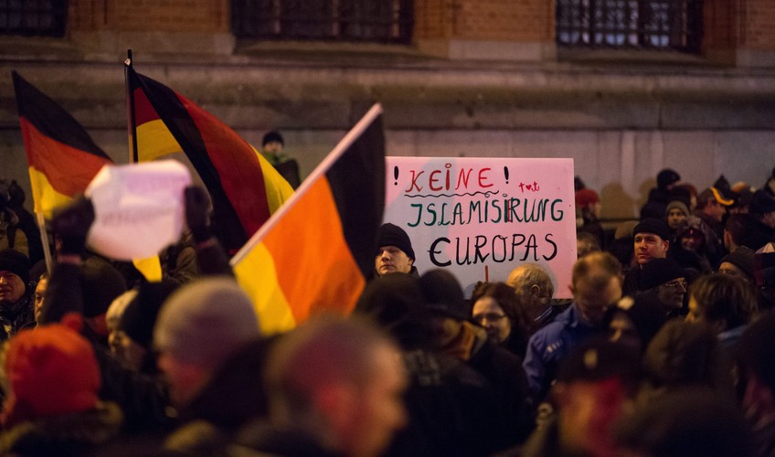 Antyislamski protest ruchu Pegida w Niemczech