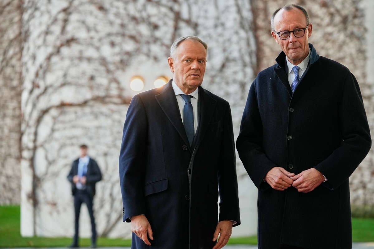 Donald Tusk i Friedrich Merz