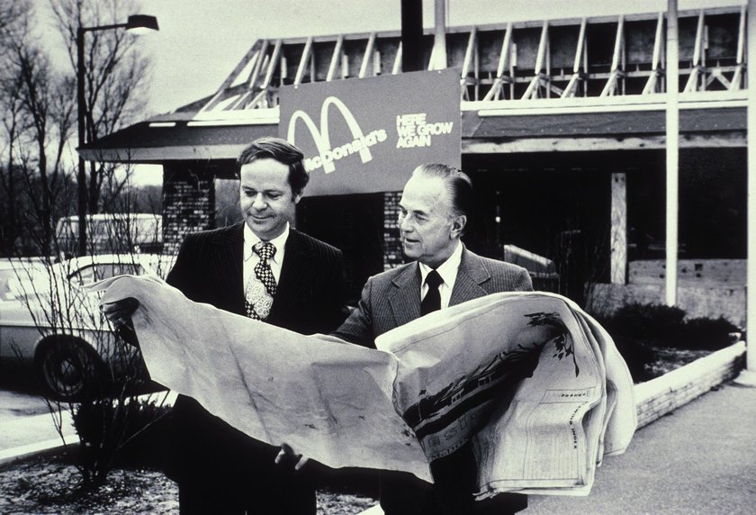 Fred Turner b. 1933 and Ray Kroc 1902-1984 the executive leaders of McDonald's Corporation ca. 1970s