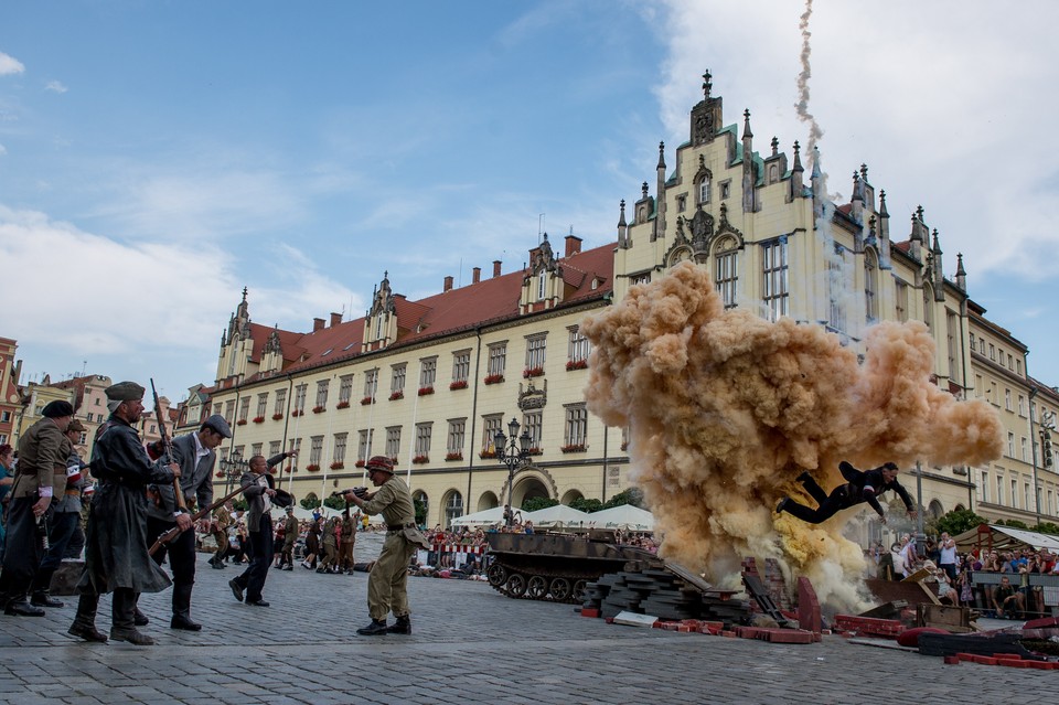 Rekonstrukcja epizodów z powstania warszawskiego