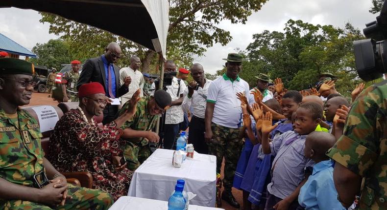 Chief of Army Staff, Lieutenant-General Tukur Buratai in Ebonyi state to launch a free medical outreach as part of the ongoing Operation Python Dance II