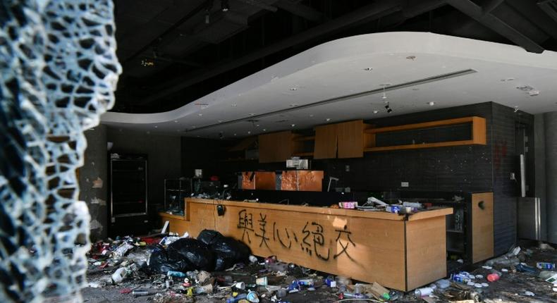 Starbucks, which in Hong Kong is operated by Maxim's, has seen its shops trashed