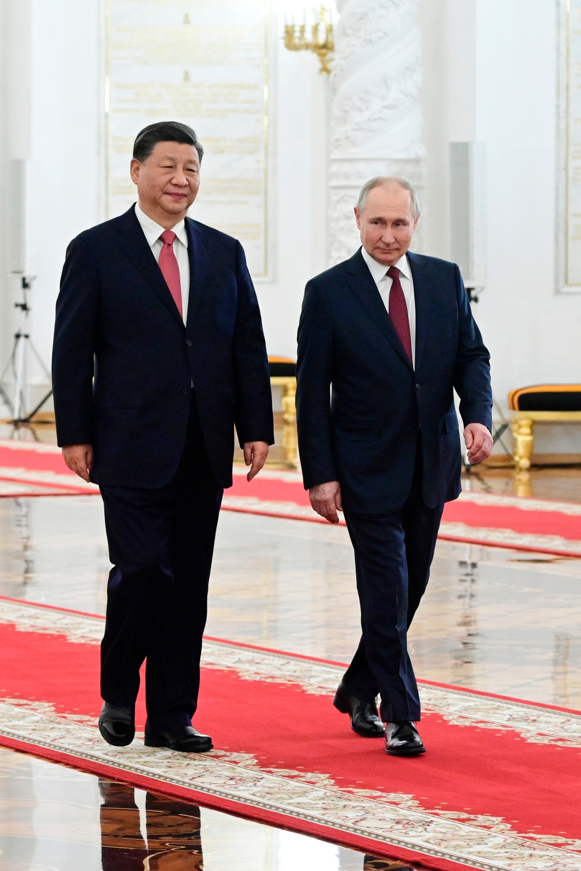 Ruský prezident Vladimir Putin a čínsky prezident Si Ťin-pching.