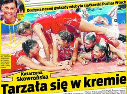 Zobacz, jak piękna siatkarka tarzała się w kremie