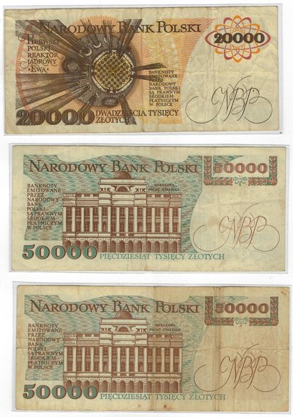 Polskie historyczne banknoty - autor: zbiory Justyny i Damiana Okrętów