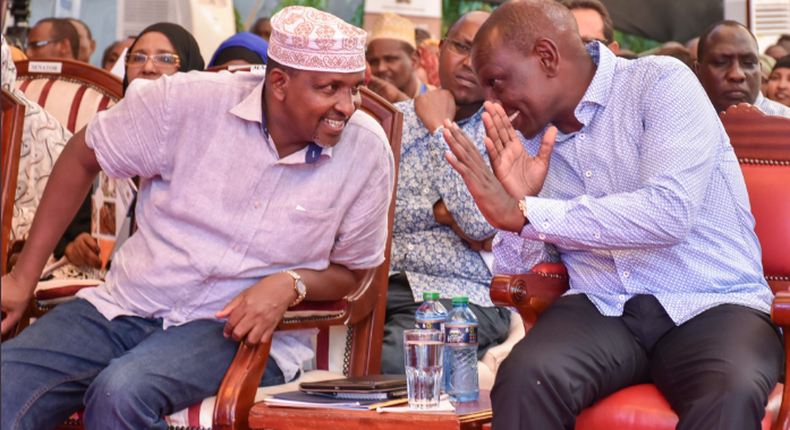 File image of Aden Duale with DP Ruto
