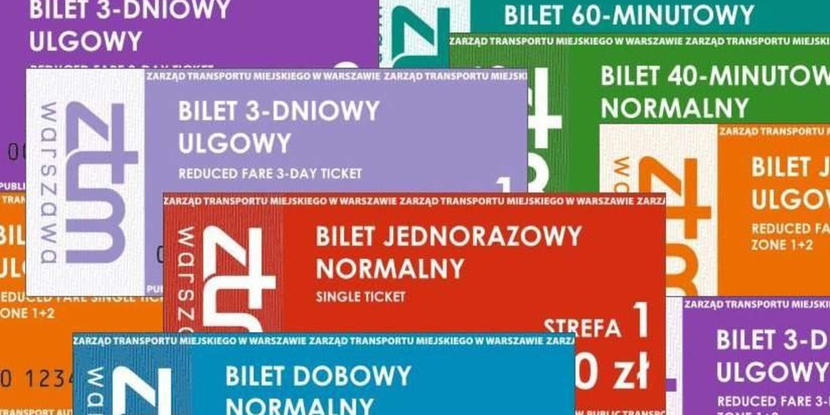 Warszawa, nowe bilety, ztm