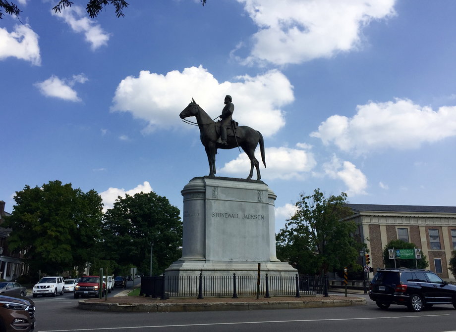 In October 1919, the Thomas Jonathan "Stonewall" Jackson statue was unveiled.