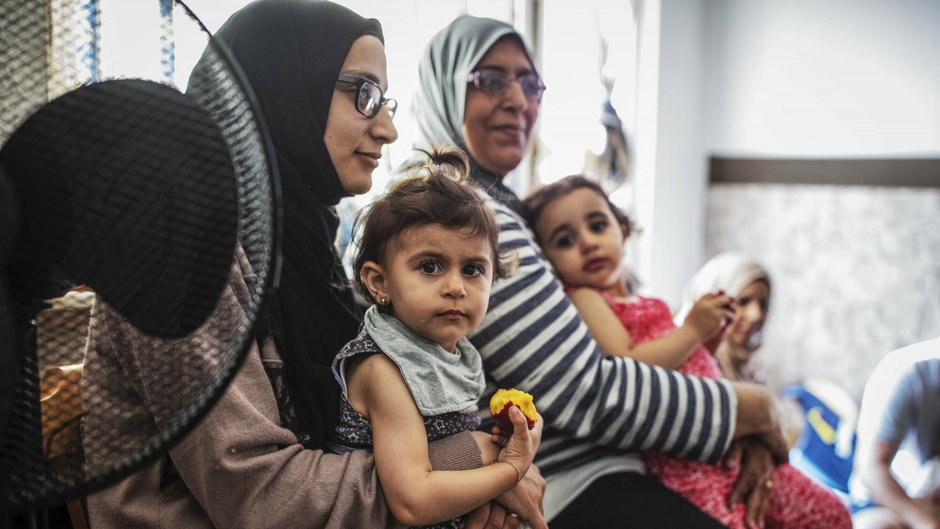 Rodzina uchodźców w Niemczech