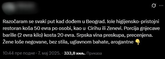 Post na Tviteru