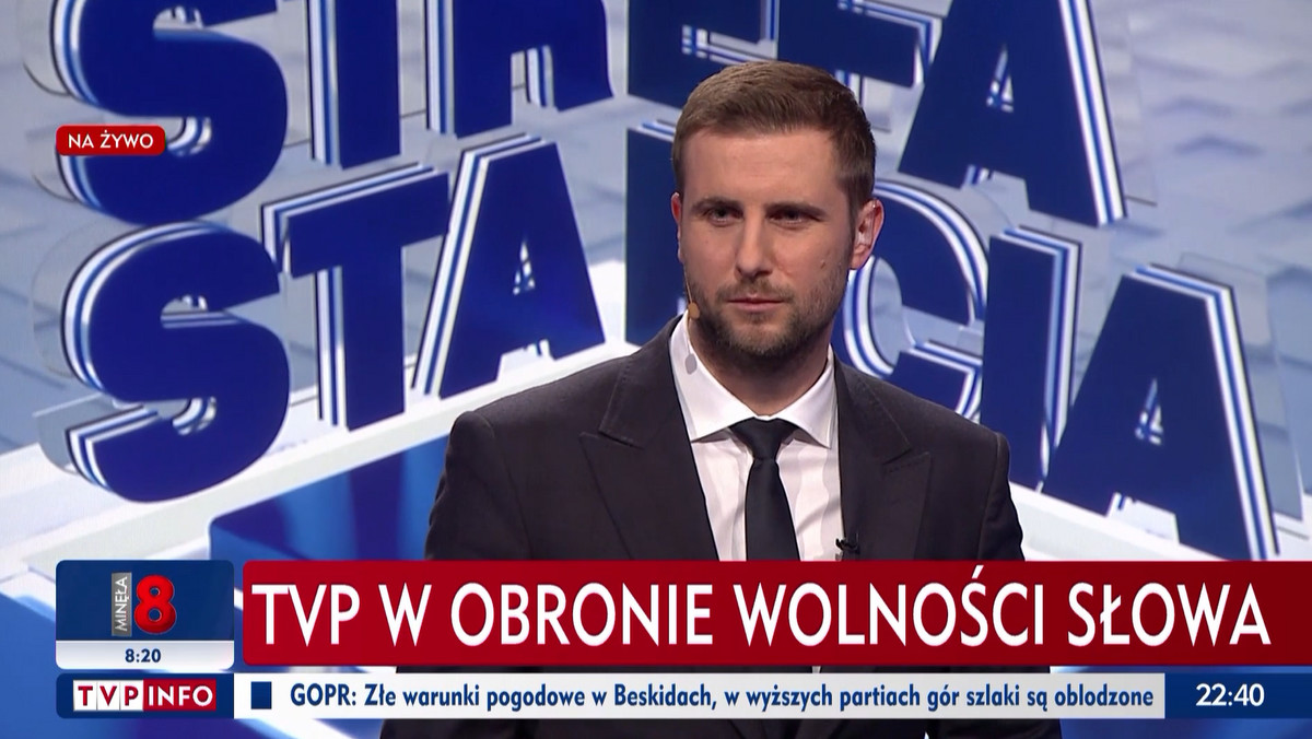 Miłosz Kłeczek zaskoczył widzów TVP Info. "Nikt nam ust nie zaknebluje"