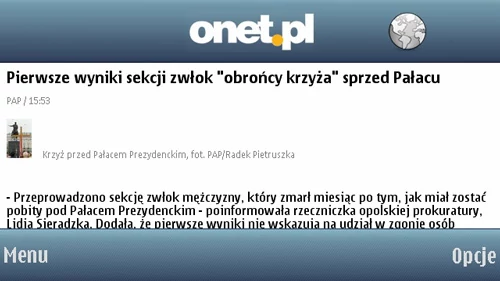 Funkcjonalność aplikacji oceniam jako niezłą. Przykładowo standardowy gadżet newsów z onet.pl jest ubogi, ale działa całkiem całkiem