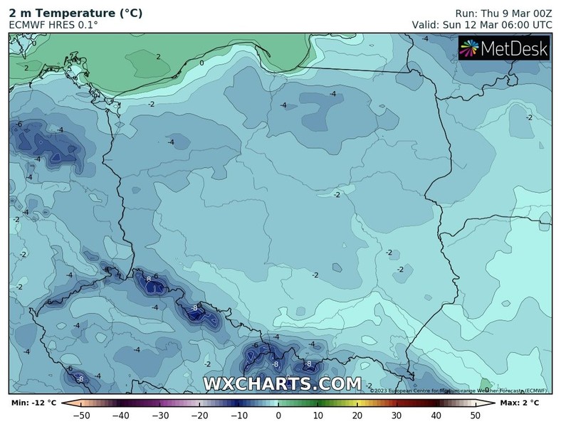 Nocami wszędzie może chwytać kilkustopniowy mróz