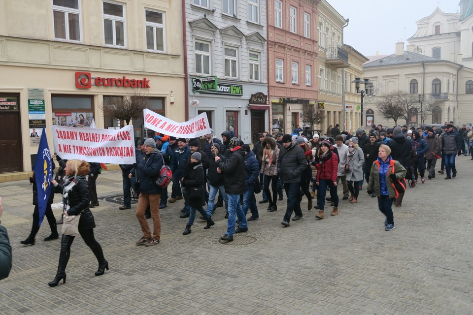 Protest listonoszy w Lublinie