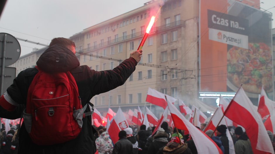 Jedna z poprzednich edycji Marszu Niepodległości w Warszawie