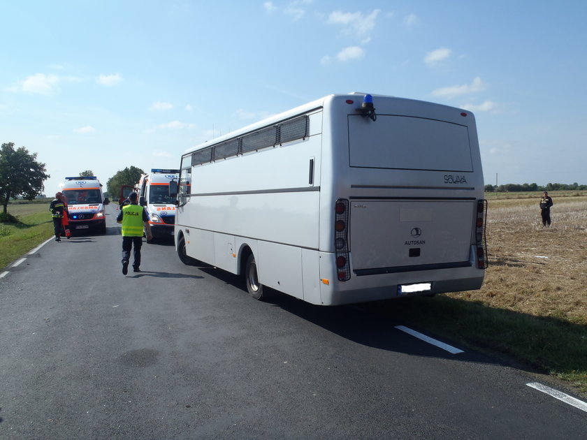 Ranni więźniowie po wypadku pod Kłodawą!